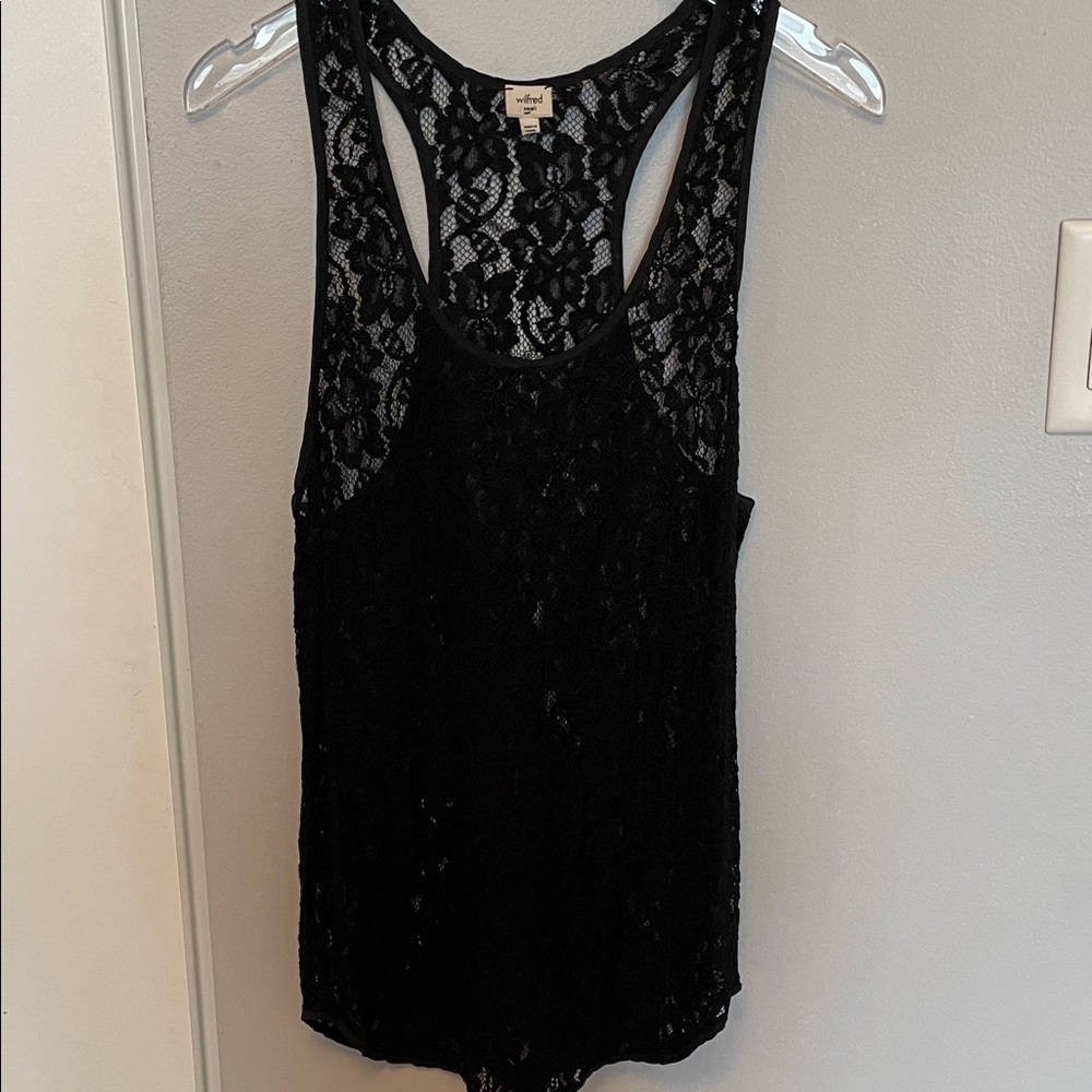3 for $30 Wilfred Black Lace Tank Top